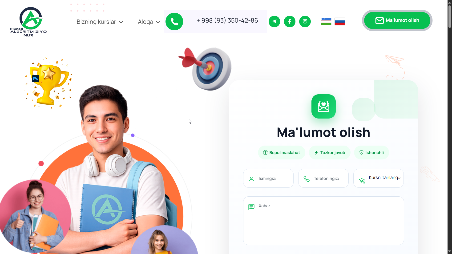 O‘quv markazlar uchun CRM tizimi